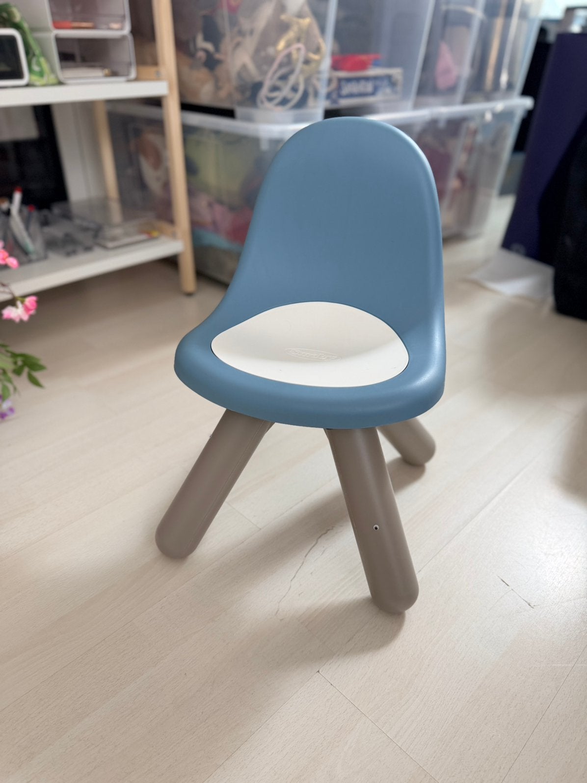Smoby Children’s Chair – Blue/White, Kinderen en Baby's, Kinderkamer | Tafels en Stoelen, Ophalen, Zo goed als nieuw, Stoel(en)