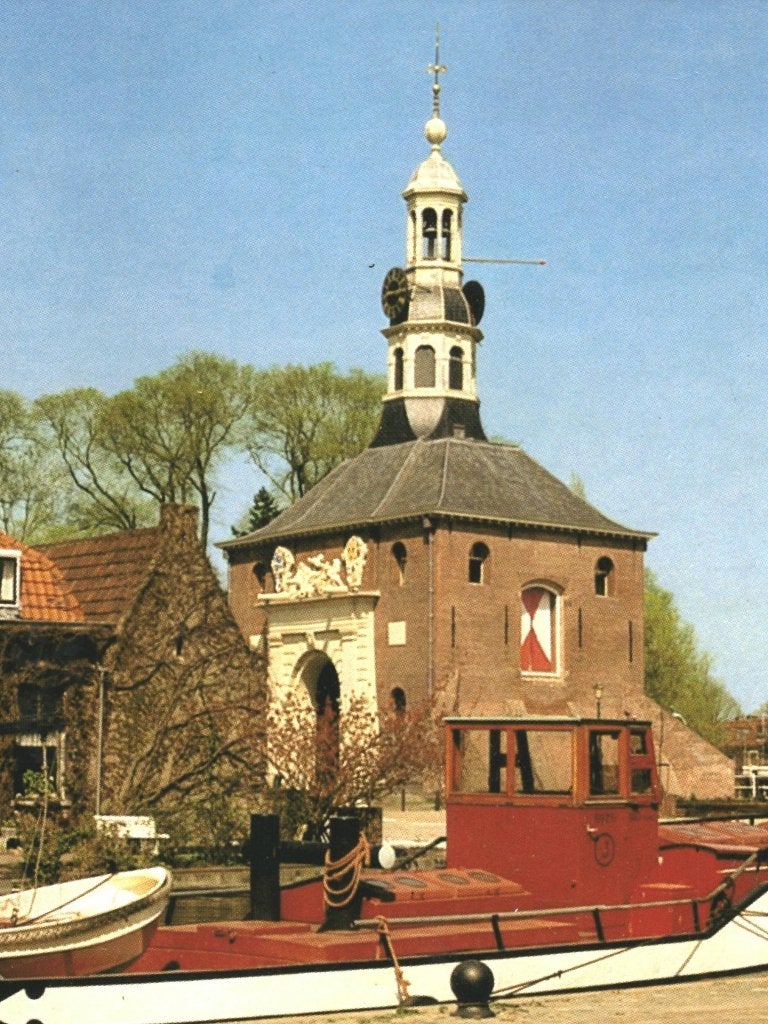 805559 Leiden ZH 584 Zijlpoort _Gelopen met zegel Multatuli, Verzamelen, Ophalen of Verzenden, 1980 tot heden, Gelopen, Zuid-Holland