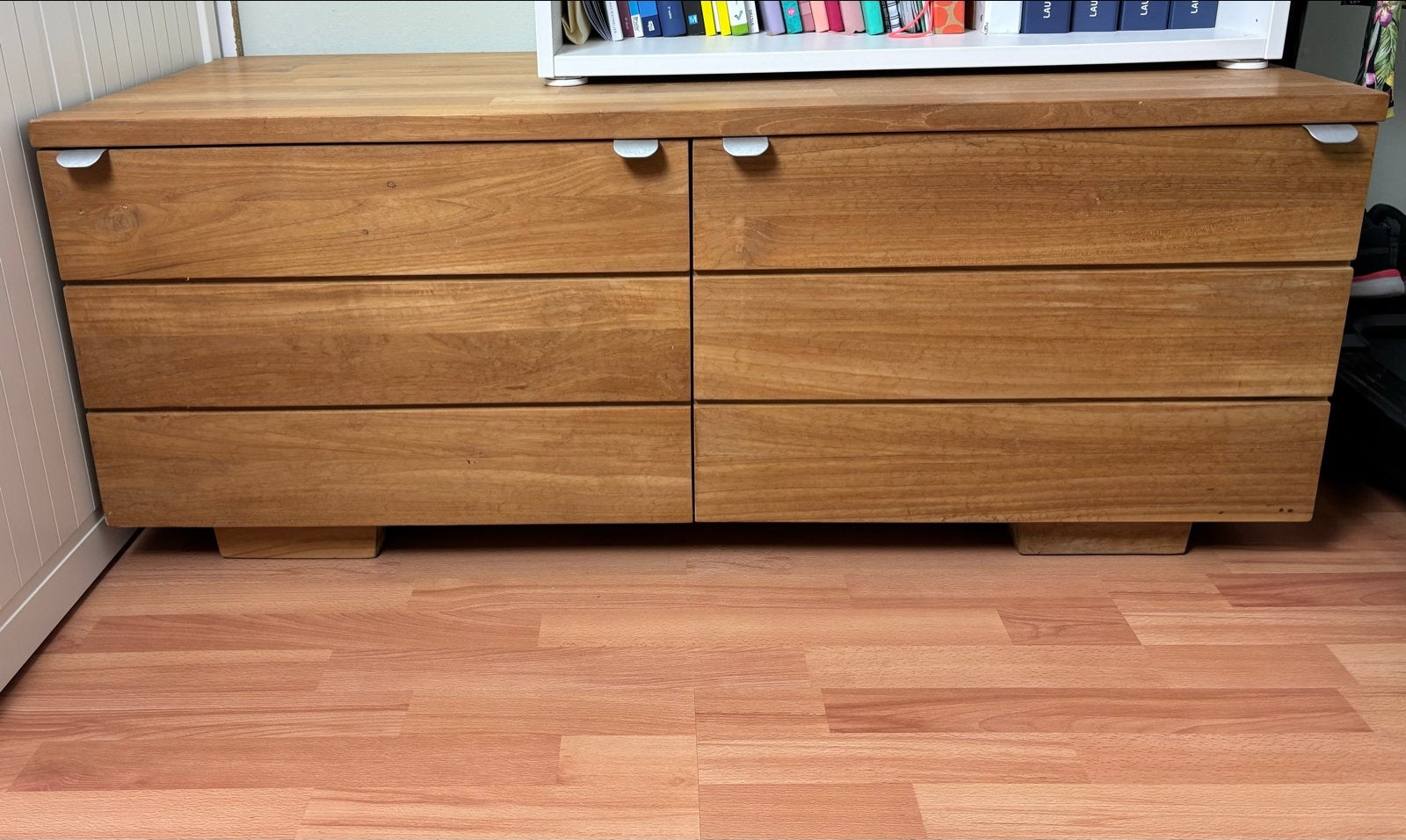 Teak Houten TV Meubel - Robuust en Stijlvol, Ophalen, Gebruikt, 100 tot 150 cm, Teakhout