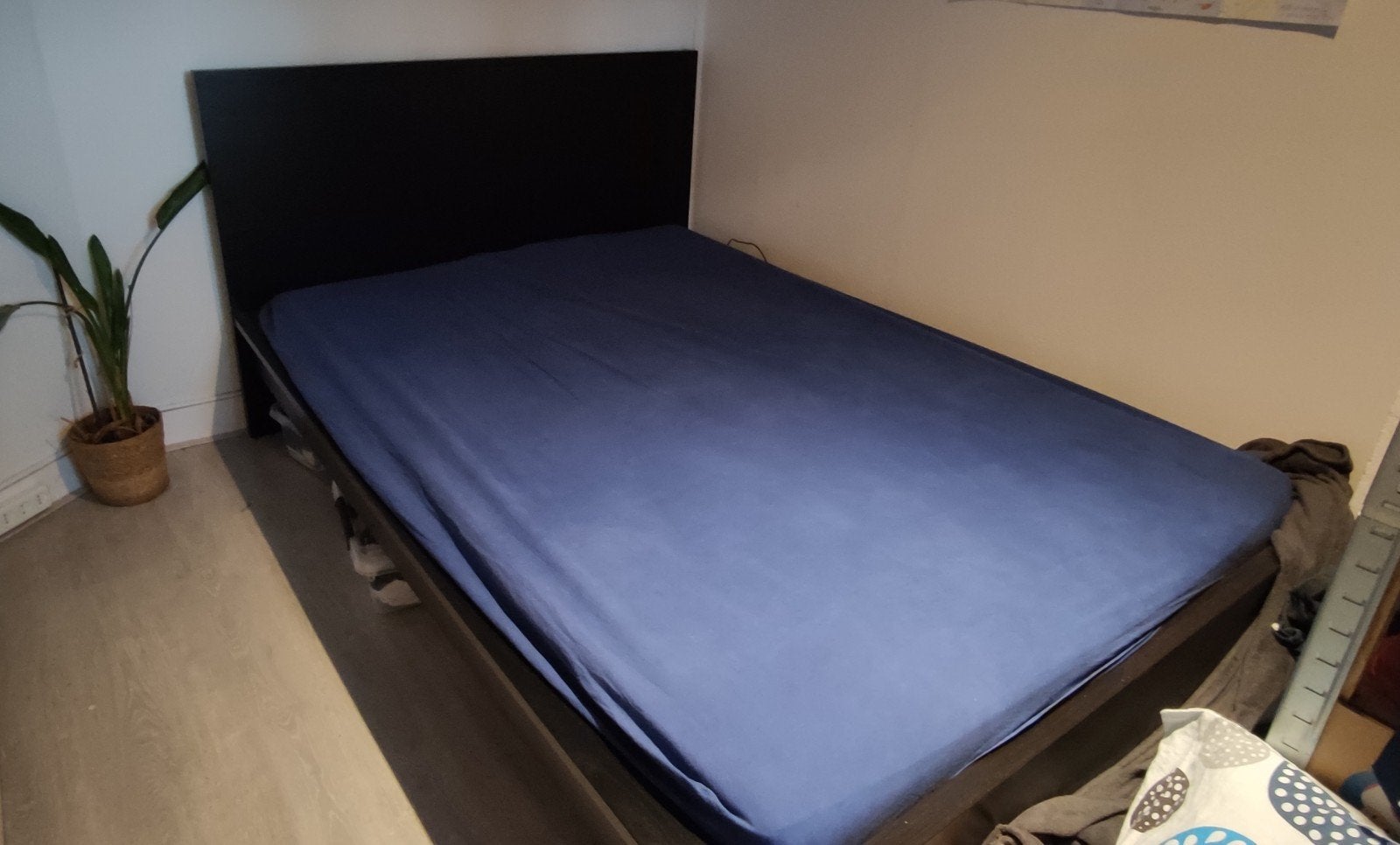 Ikea MALM bed 140x200 zwartbruin evt inclusief matras, Ophalen, Gebruikt, Zwart, Tweepersoons