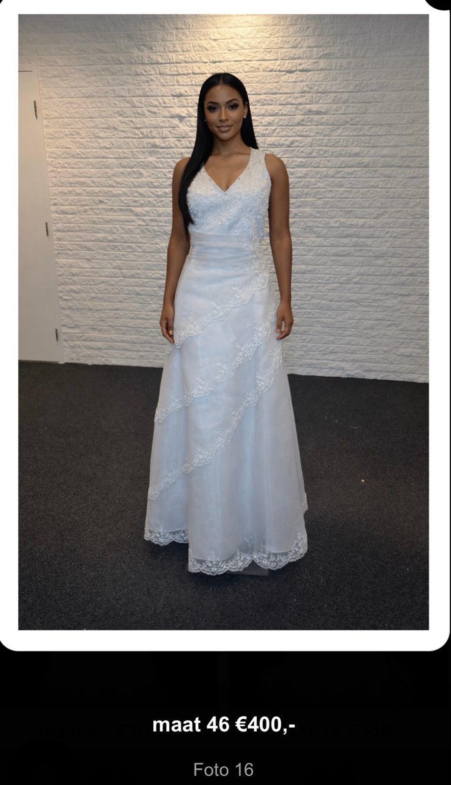 Elegante Witte Trouwjurk Maat 46, Kleding | Dames, Trouwkleding en Trouwaccessoires, Ophalen, Nieuw, Wit, Trouwjurk