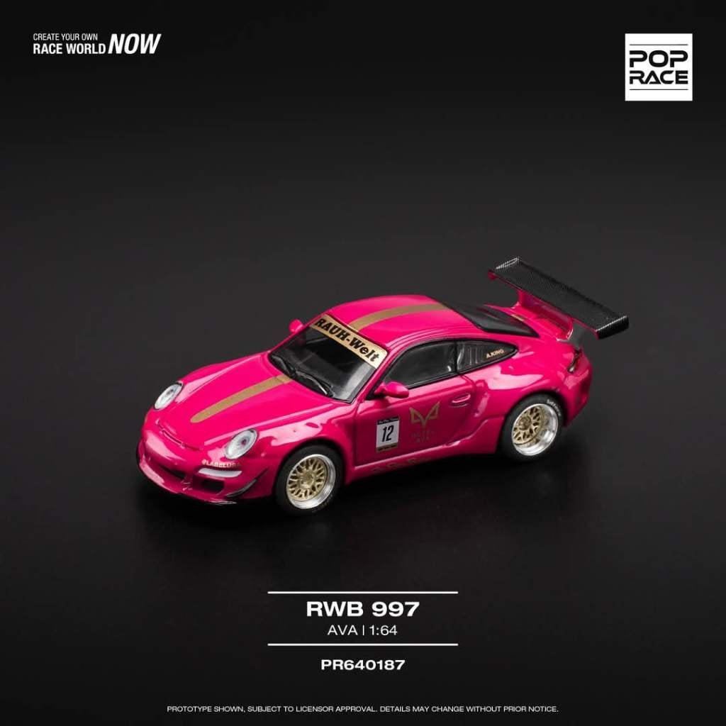 Pop Race Porsche 997 RWB AVA, Www.rubensmodelautos.nl, Auto, Nieuw, Ophalen of Verzenden