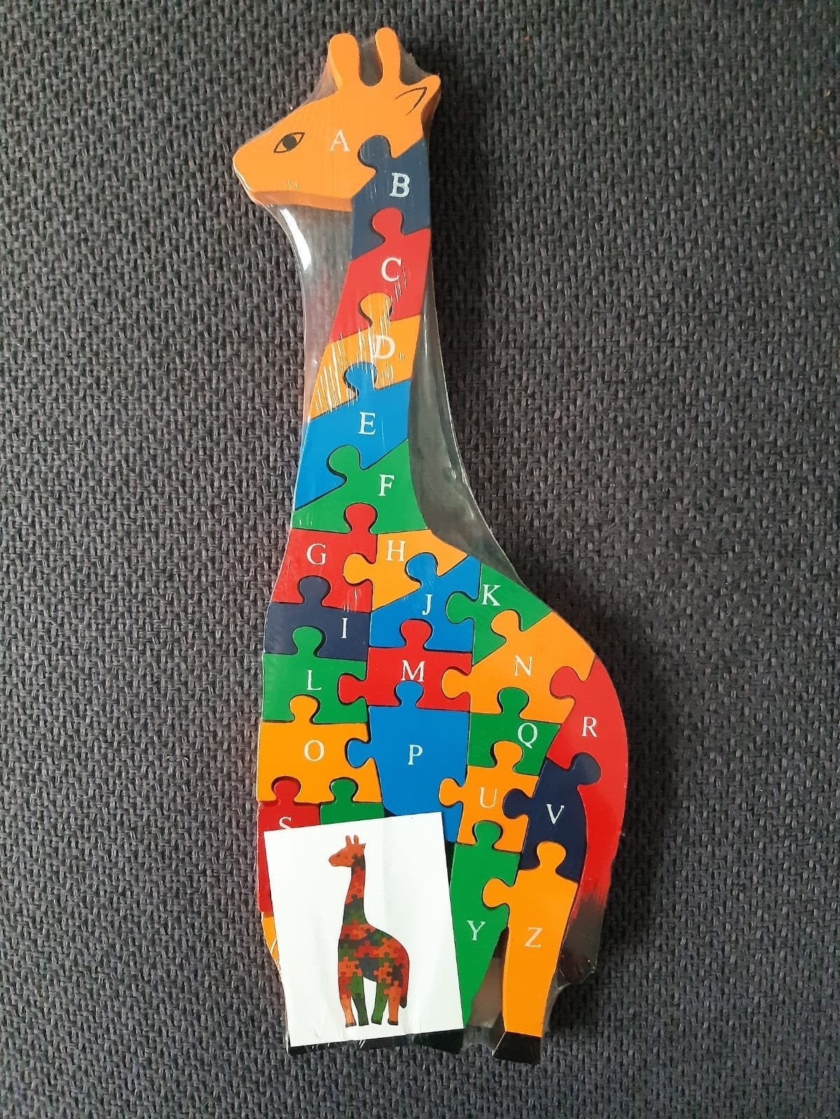 Grote houten giraf puzzel - gloednieuw in plastic, 2 tot 4 jaar, Nieuw, Van hout, Meer dan 50 stukjes