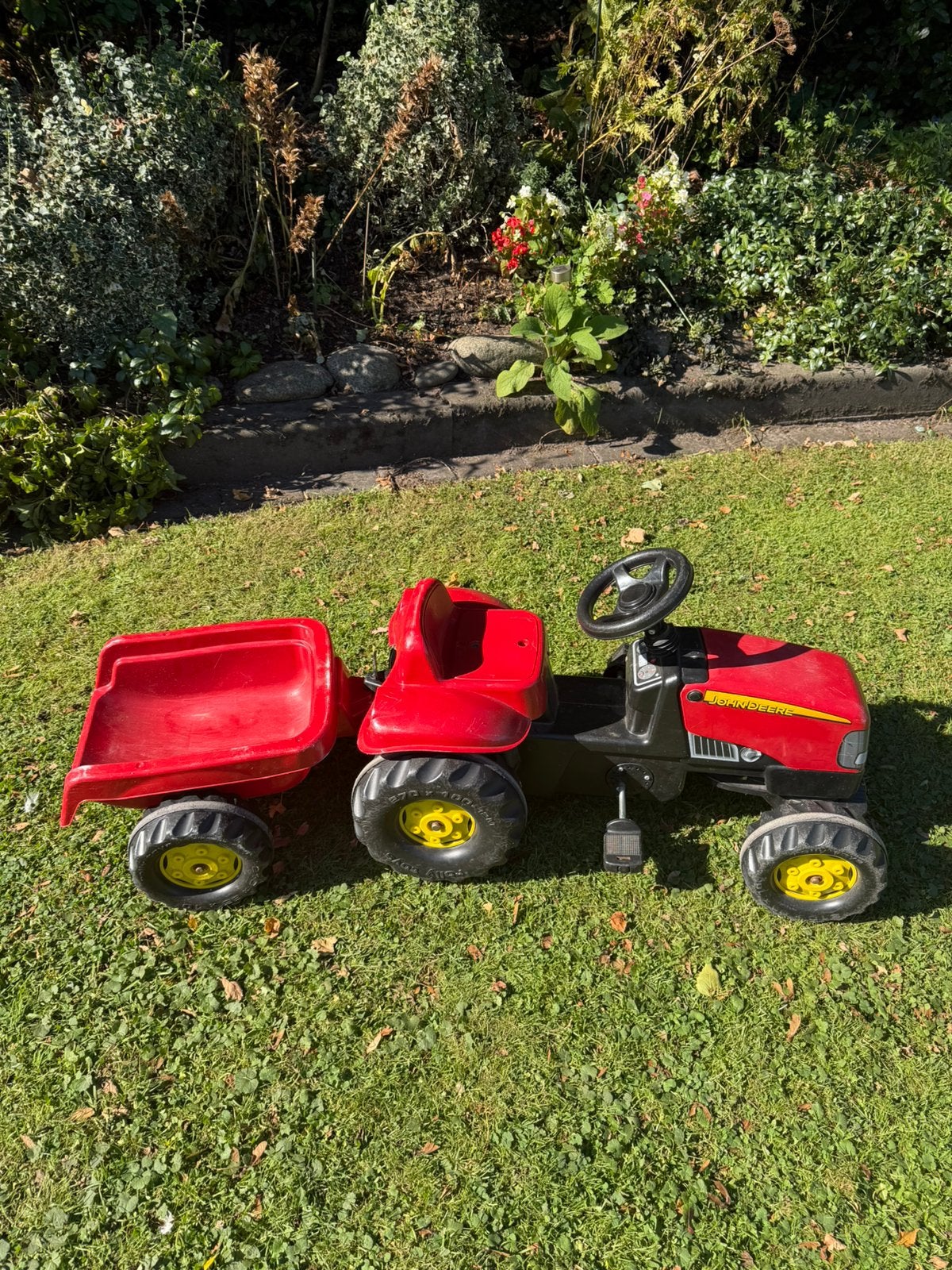 TrapTraktor rood John Deere, Ophalen, Gebruikt, Overige merken, Met kar of aanhanger