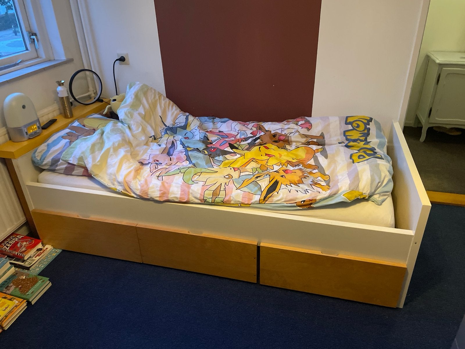 Eenpersoonsbed met opberglades - Gebruikt, Ophalen, Gebruikt, 90 cm, Eenpersoons