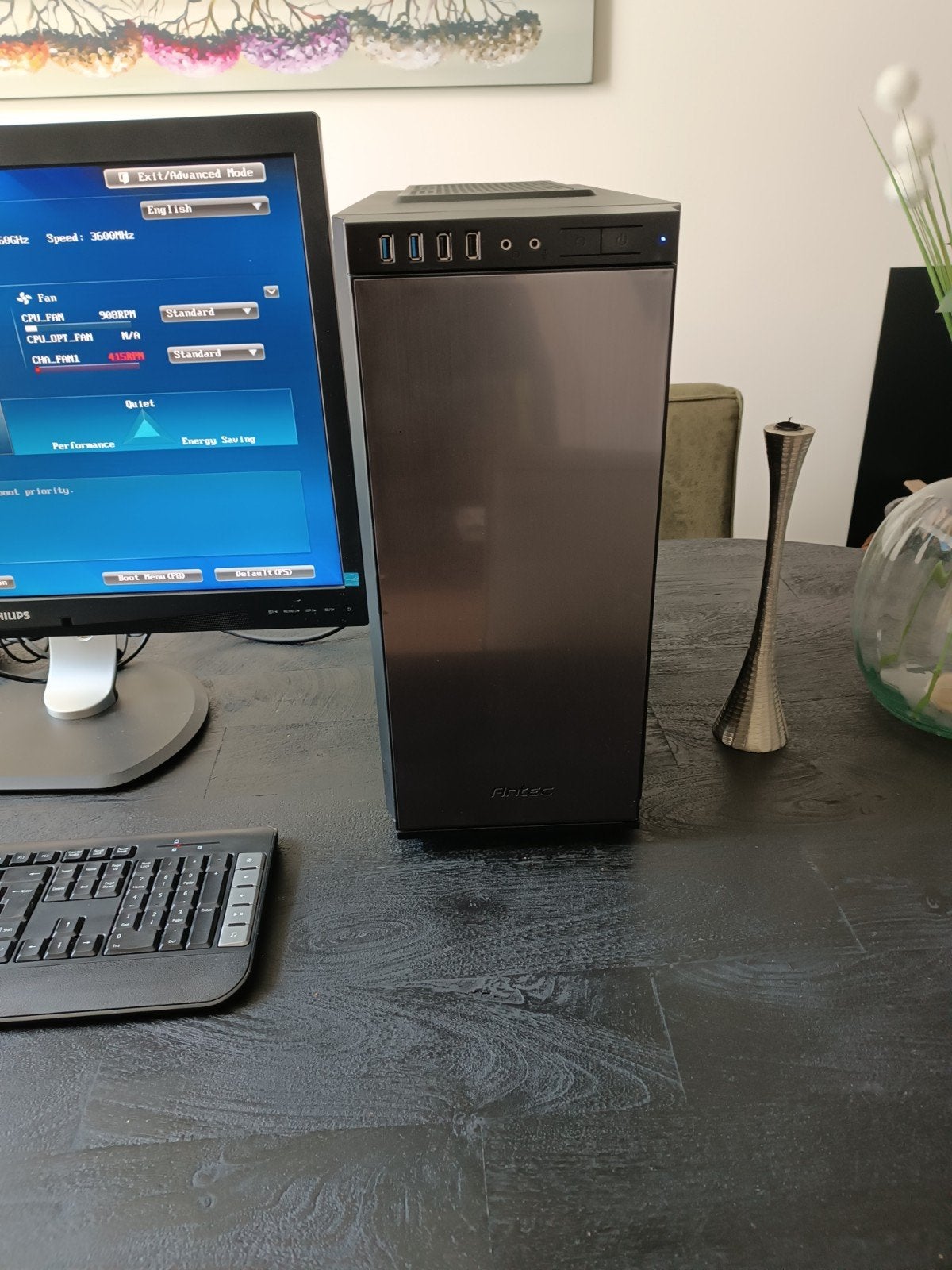 Complete PC met QHD Monitor - Intel i7, 8GB RAM, SSD, Computers en Software, Desktop Pc's, Gebruikt, 3 tot 4 Ghz, SSD, 8 GB, Met videokaart