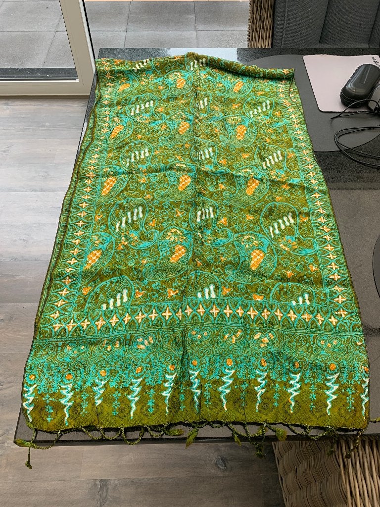 Groene dames sjaal, halsdoek, Kleding | Dames, Maat 38/40 (M), Nieuw, Ophalen of Verzenden, Onbekend