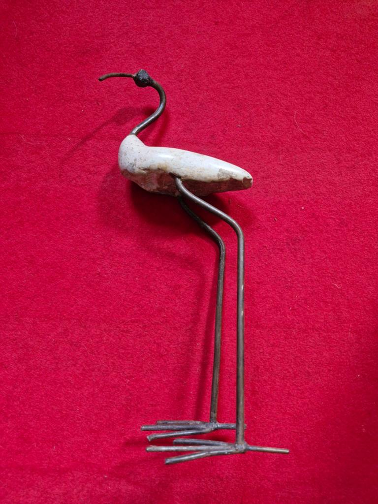Decoratieve Egyptische Ibis sculptuur van steen en metaal, Antiek en Kunst, Kunst | Beelden en Houtsnijwerken, Beeld, Steen of Keramiek