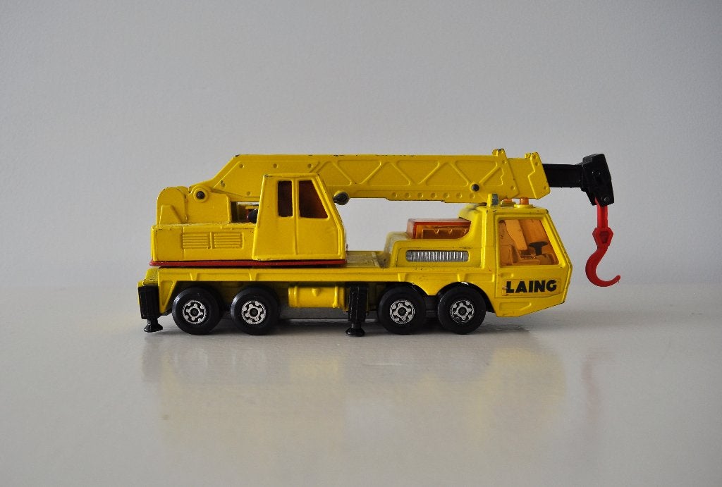 Vintage Matchbox Super Kings K-12 Hercules Crane 1974 17 cm, Ophalen of Verzenden, Gebruikt, Bus of Vrachtwagen