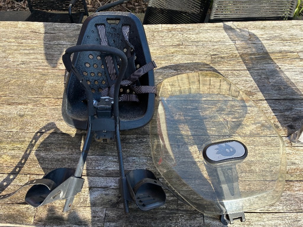 Yepp Mini fietszitje + Yepp windscherm (set), Fietsen en Brommers, Ophalen, Yepp, Voorzitje, 0 t/m 13 kg