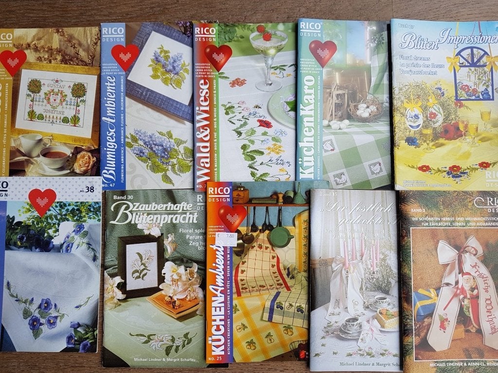 Rico design - 10 patroonboekjes, Ophalen of Verzenden, Handborduren, Borduurgaren of Zijde