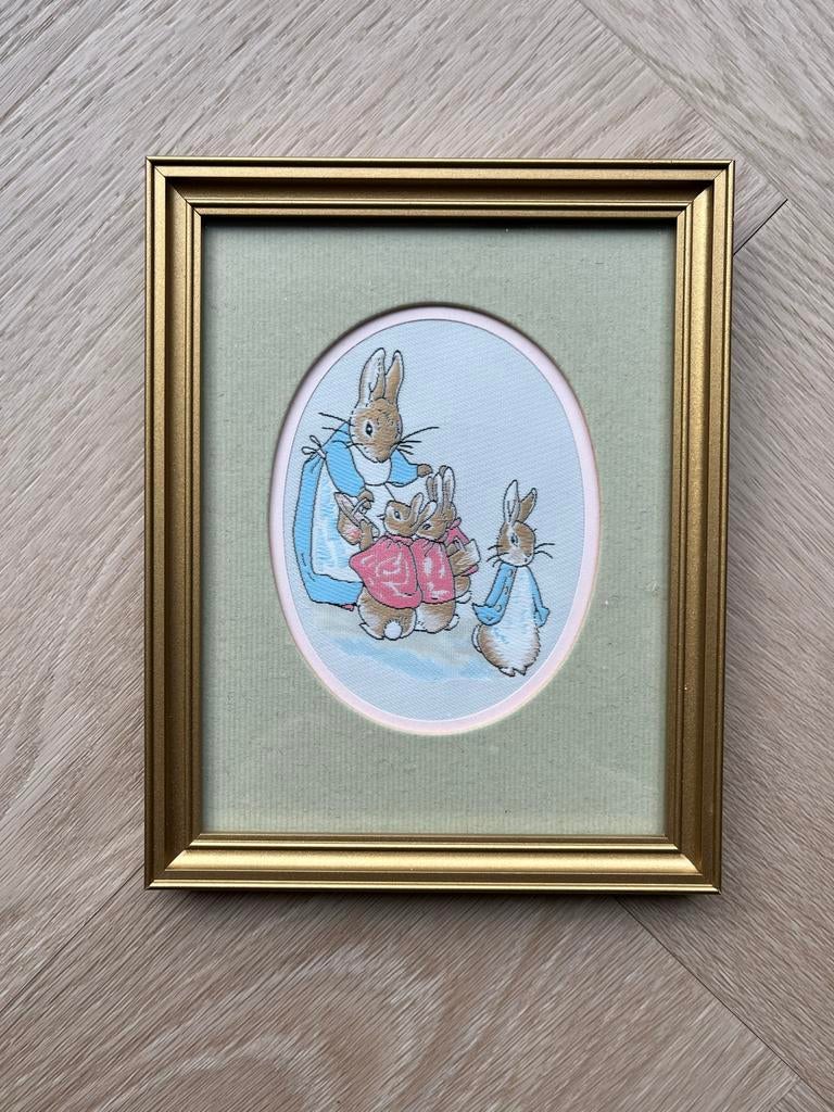 Vintage Beatrix Potter Peter Konijn Schilderijtje, Antiek en Kunst, Ophalen of Verzenden