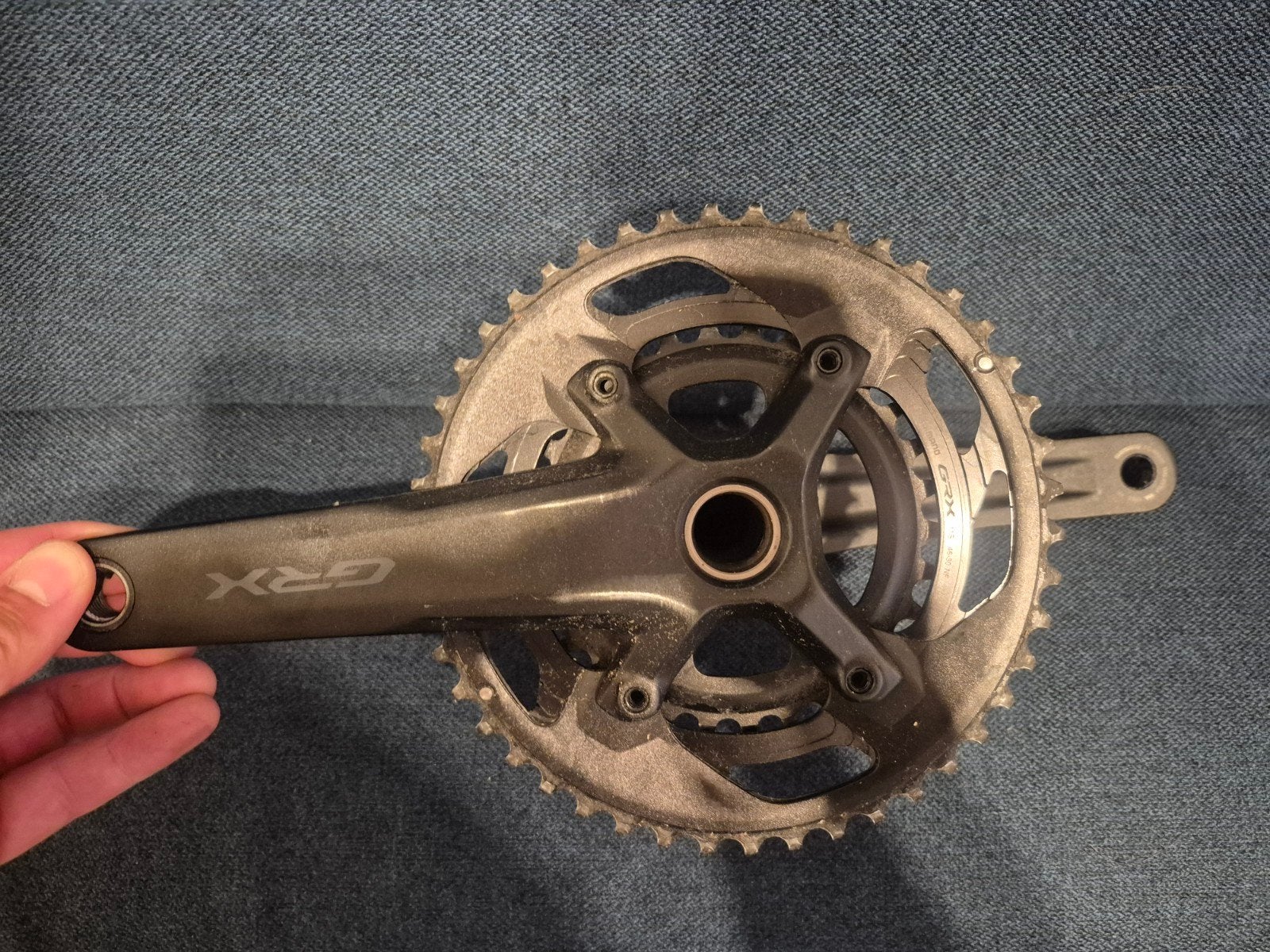 Shimano GRX 600 Crankstel 46-30T, 172.5mm, Crankstel of Pedalen, Gebruikt, Ophalen of Verzenden, Aluminium
