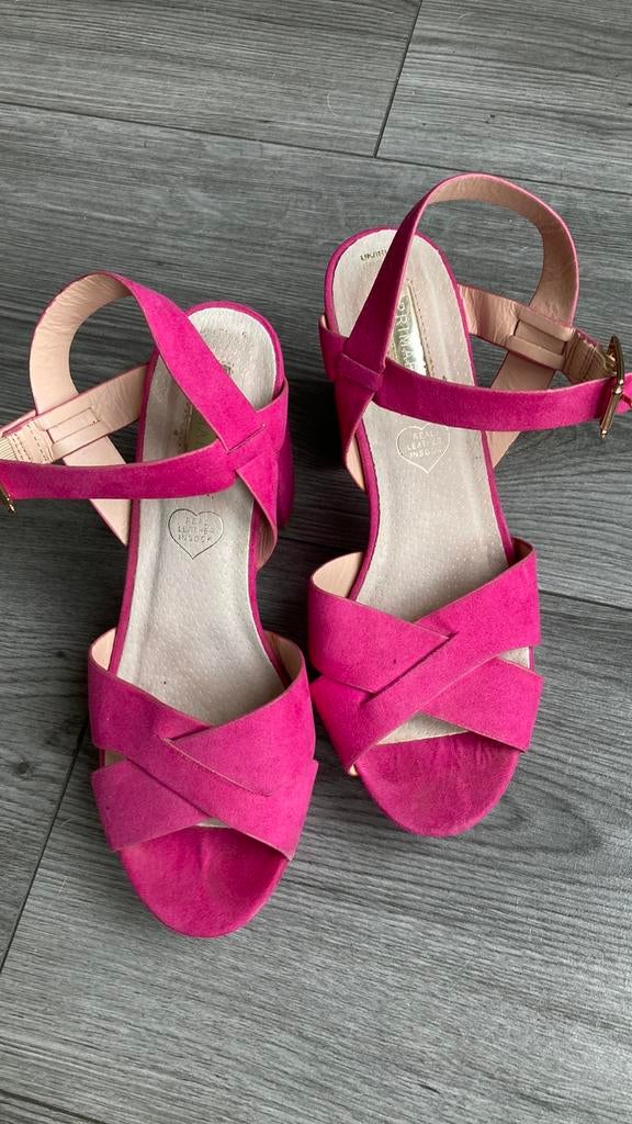 Toffe fel roze hakken - 38, Ophalen of Verzenden, Zo goed als nieuw, Roze, Sandalen of Muiltjes