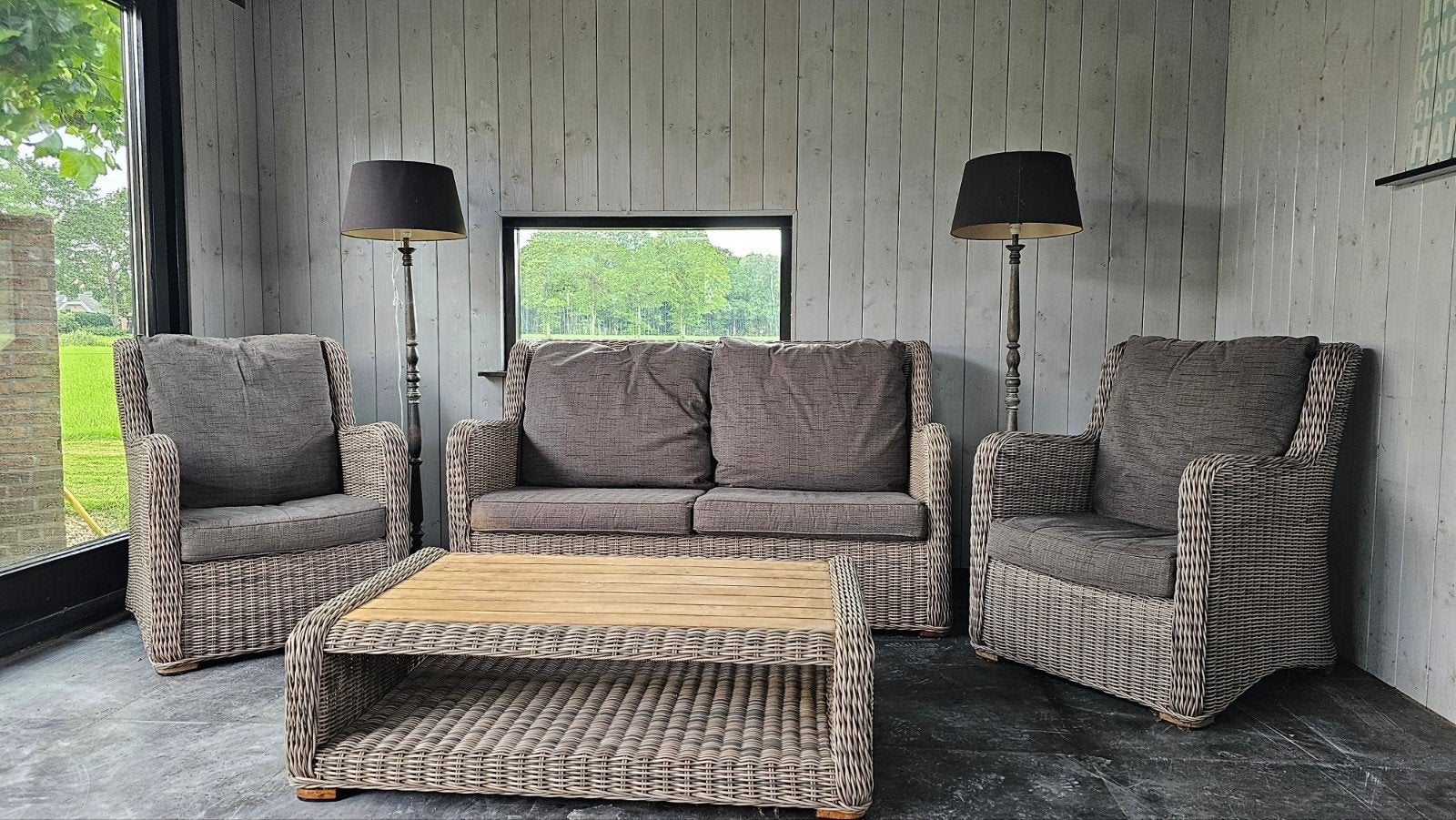 Bellagio loungeset 1 bank 2 stoelen, Ophalen, 4 zitplaatsen, Zo goed als nieuw, Loungeset