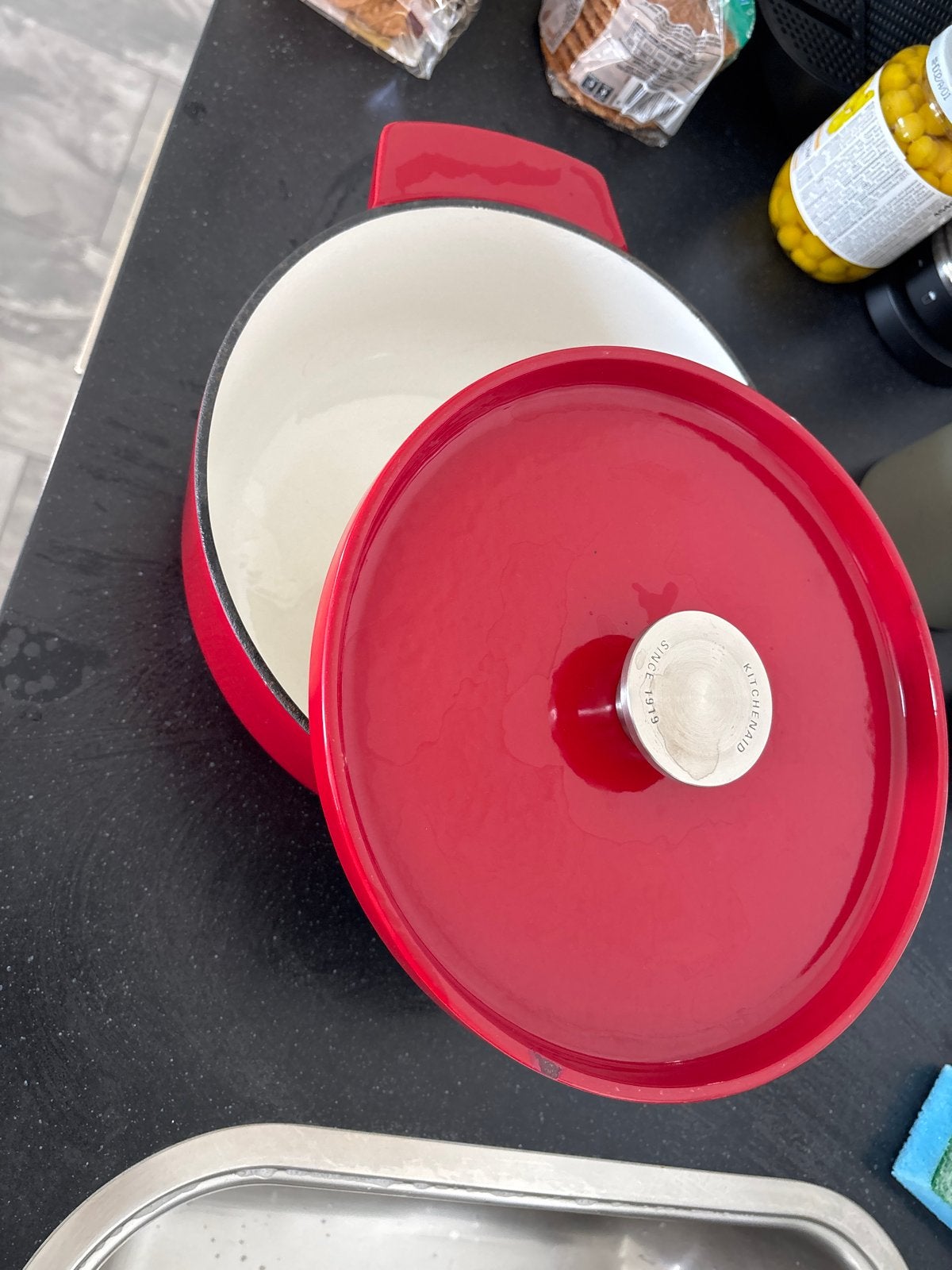 Kitchenaid pan gebruikt, Huis en Inrichting, Ophalen of Verzenden, Gebruikt, Gietijzer, Braadpan