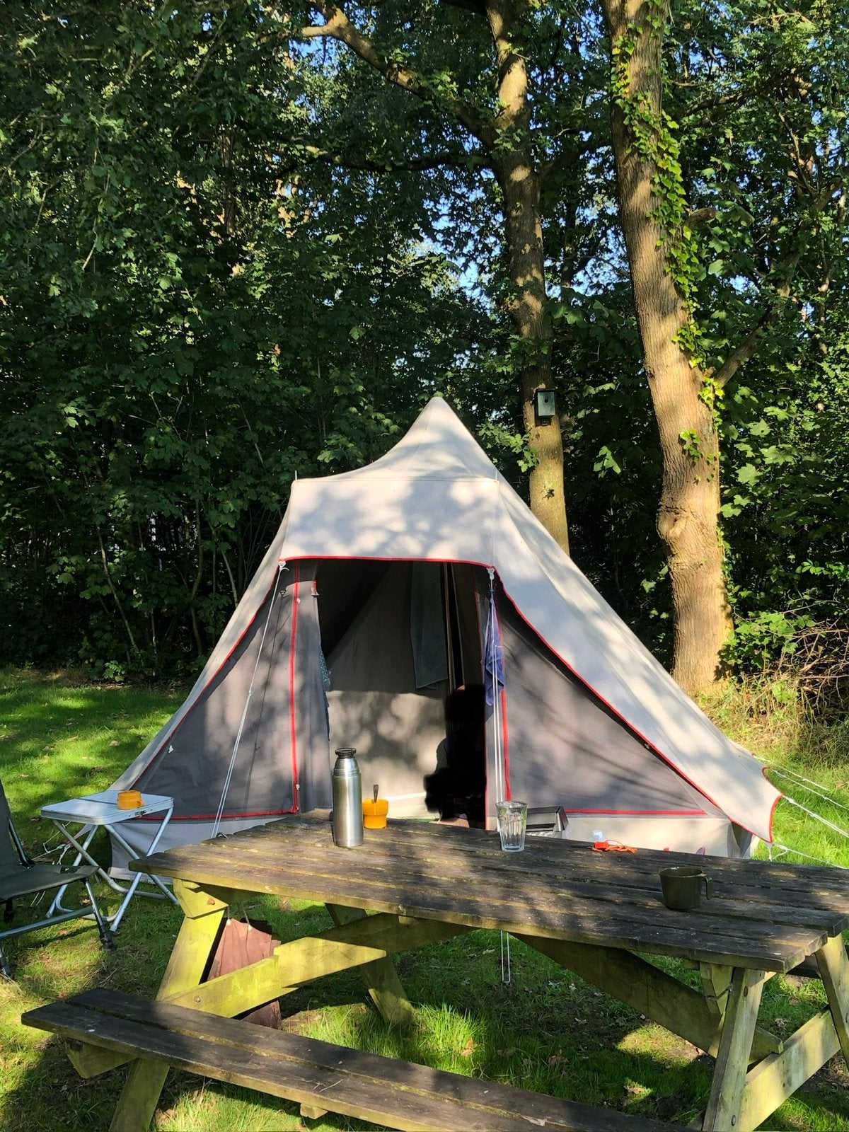2-persoons katoenen tent met voorhalletje, Ophalen, Gebruikt, Tot en met 2