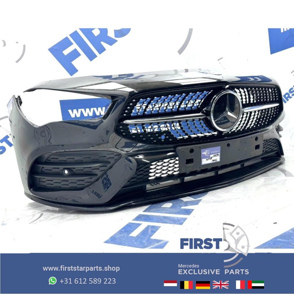 W118 BUMPER C118 AMG LINE VOORBUMPER ZWART WIT GRIJS BLAUW R, Gebruikt, -, Voor, Ophalen of Verzenden
