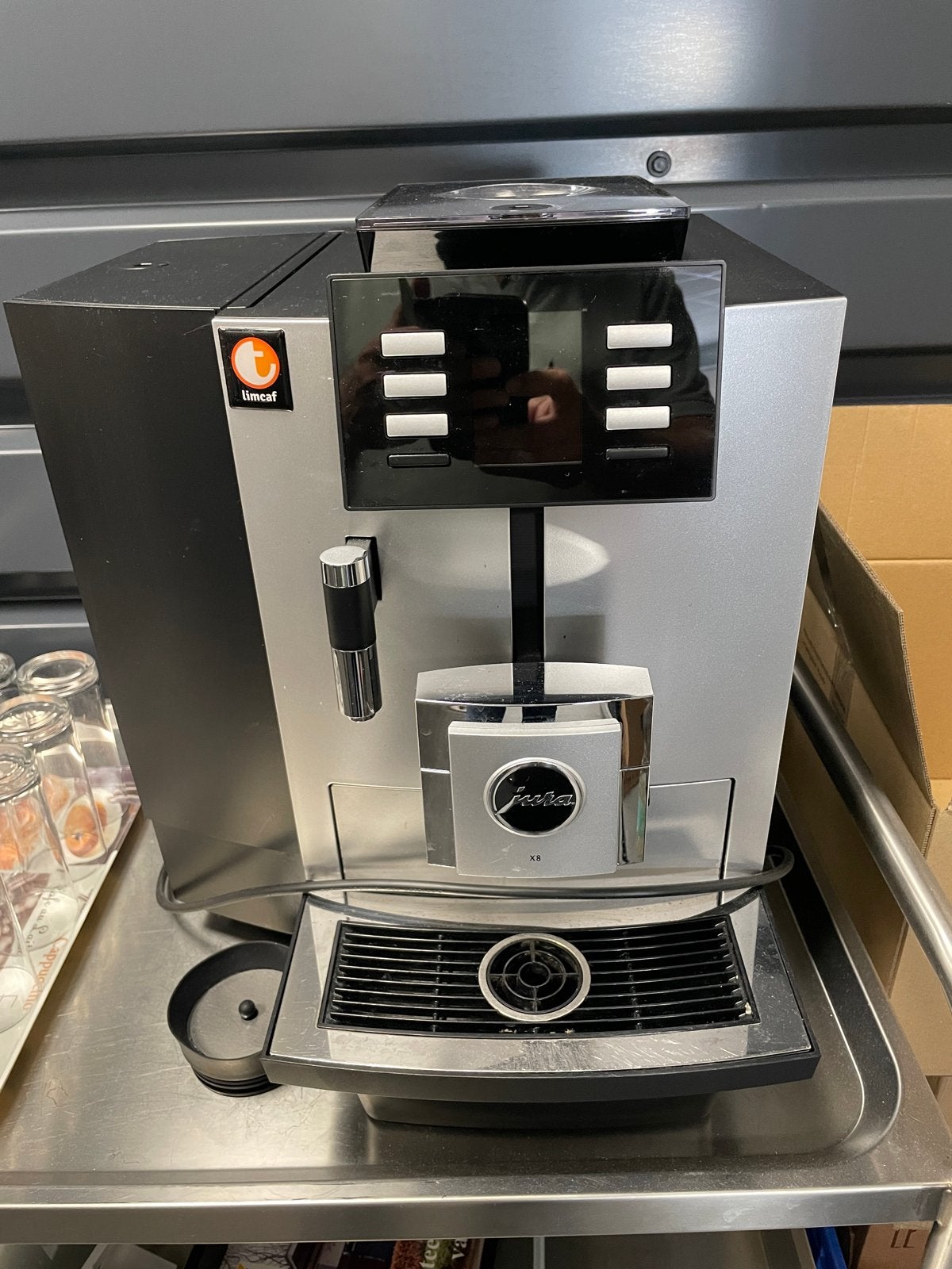 Jura X8 koffiemachine - Goed onderhouden, Ophalen, Gebruikt, 10 kopjes of meer, Koffiemachine