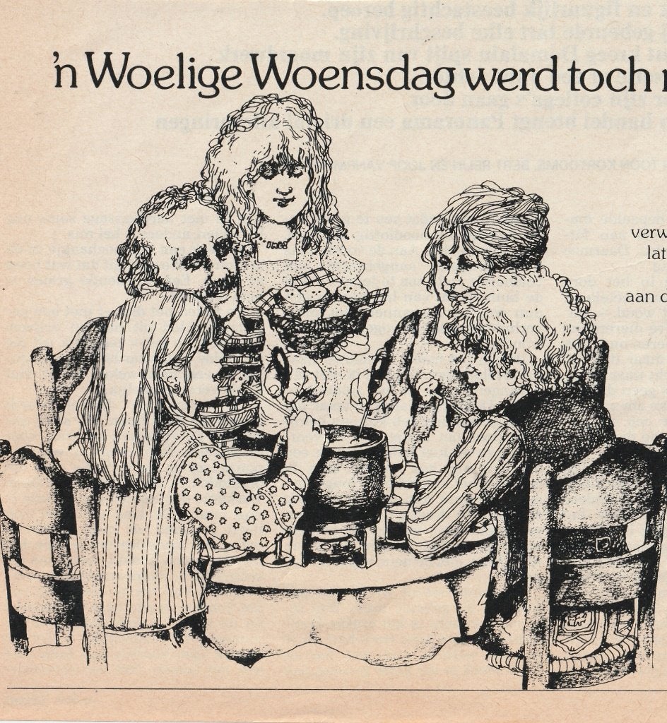 Retro reclame 1976 Kaas zuivel op woelige woensdag, Verzenden, Overige typen