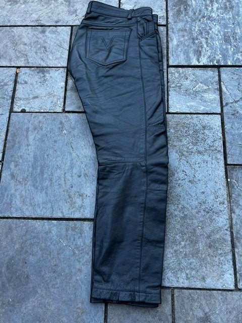 BMW motorbroek, leer, model jeans, mt 52, Maat 52/54 (L), Ophalen of Verzenden, Zo goed als nieuw, Zwart