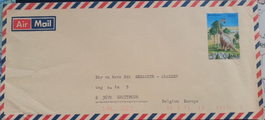Luchtpost Uganda, Ophalen of Verzenden, Envelop