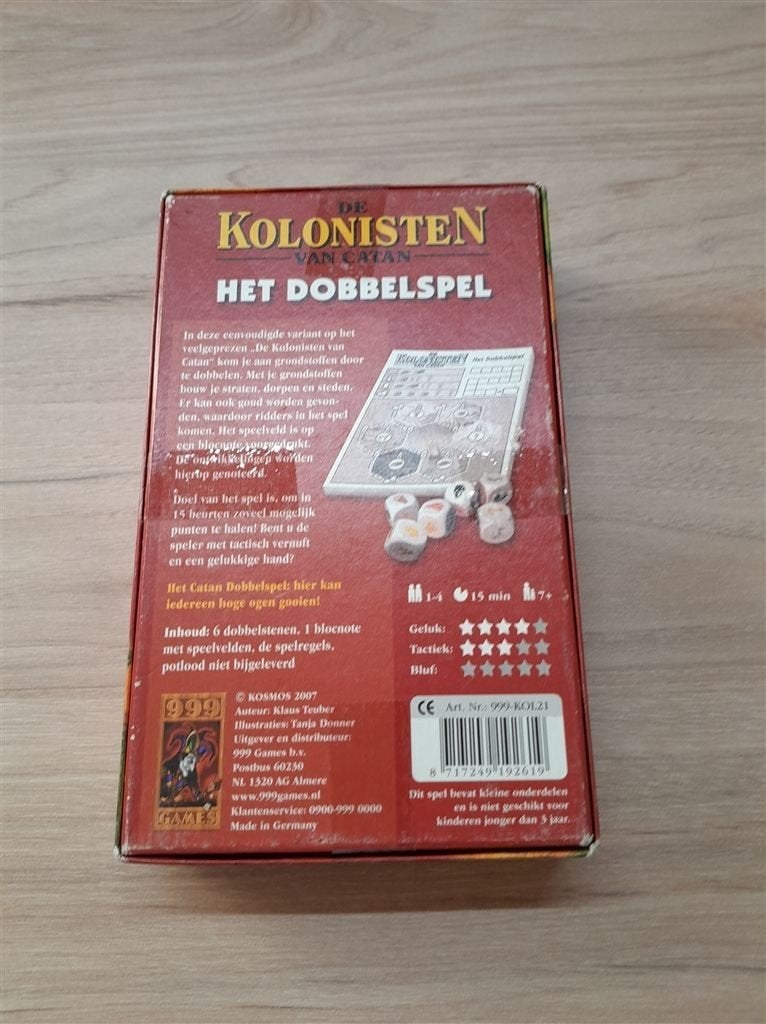 De kolonisten van Catan - het dobbelspel - s3739, Hobby en Vrije tijd, Verzenden, Zo goed als nieuw
