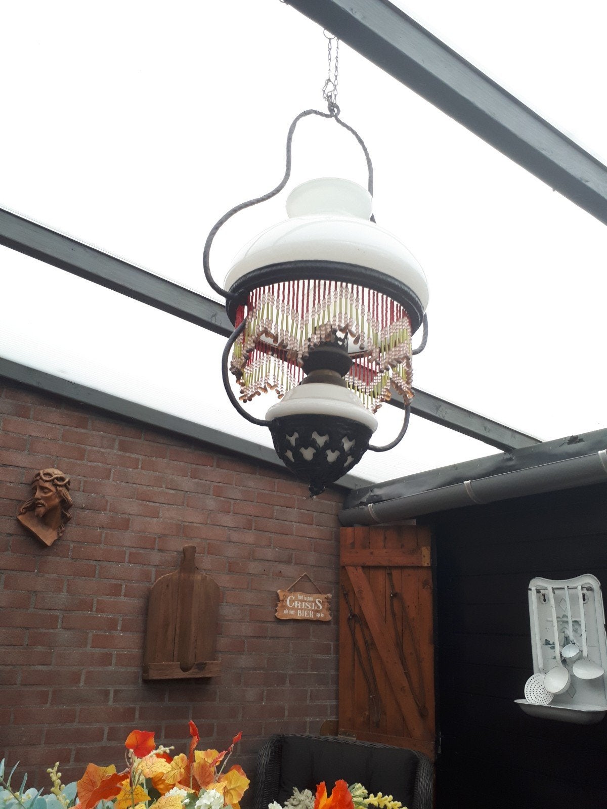 petroleum lampje, Ophalen