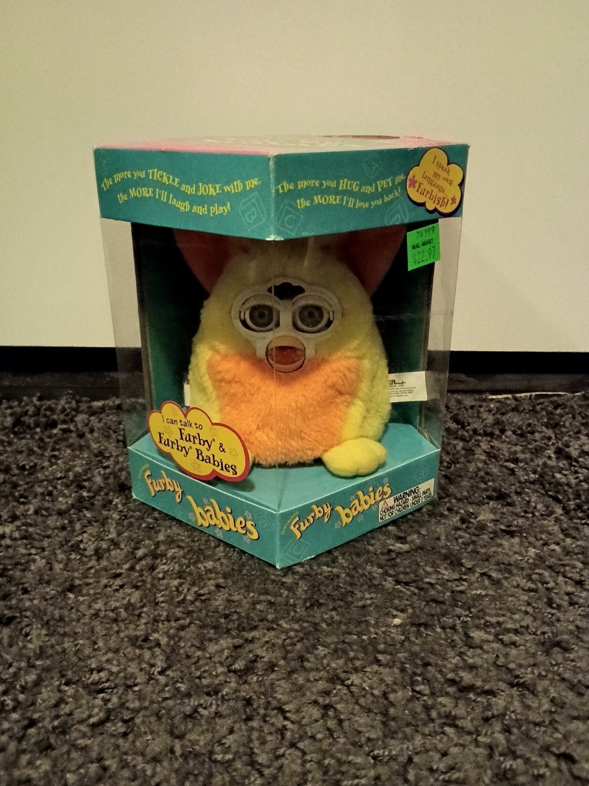 Vintage Furby Baby Sunny Yellow nieuw in doos, Overige merken, Overige typen, Nieuw, Ophalen of Verzenden