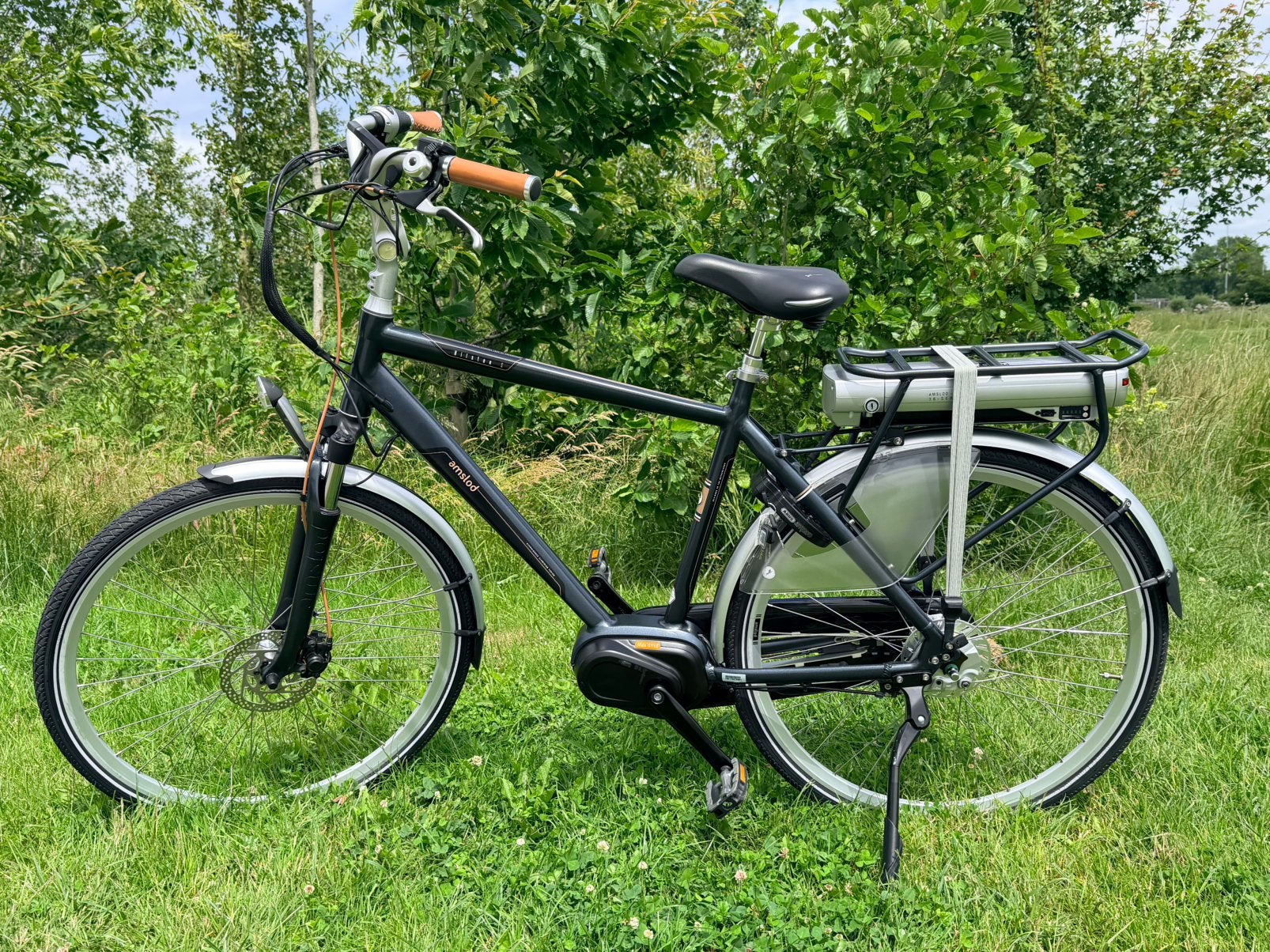 Elektrische fiets middenmotor Amslod Z.g.a.n, Overige merken, Ophalen of Verzenden, Zo goed als nieuw, 51 tot 55 cm