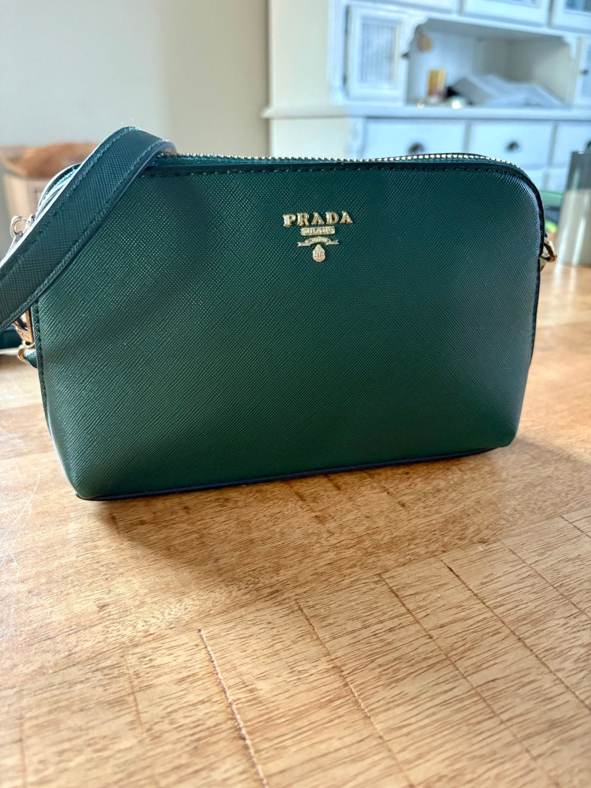 Prada Milano - Saffiano Crossbody Bag, Sieraden, Tassen en Uiterlijk, Tassen | Schoudertassen, Overige merken, Ophalen of Verzenden