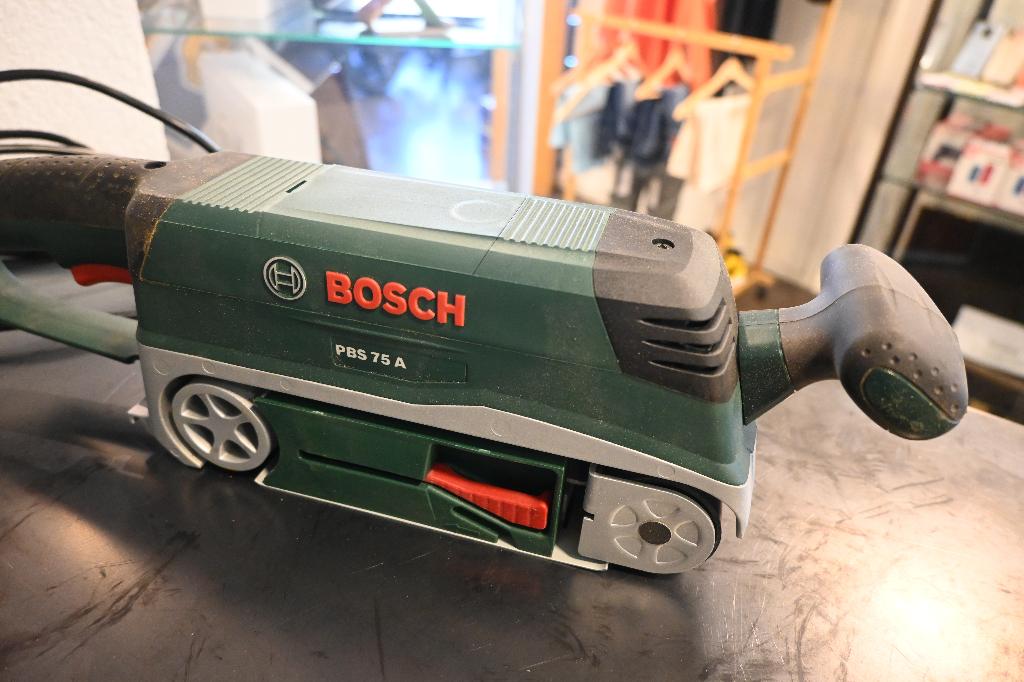 BOSCH PSB 75A bandschuurmachine, Gebruikt, -, Ophalen of Verzenden, Info@buy-sell.nl