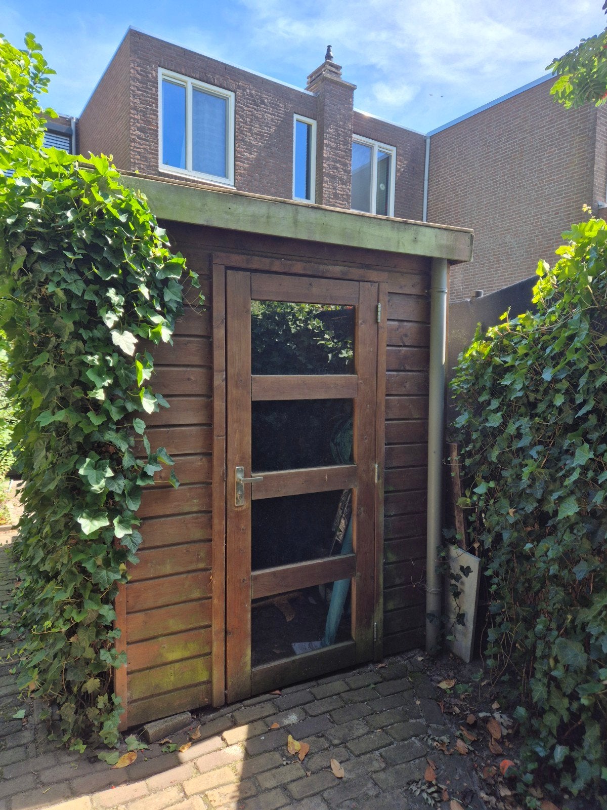 Houten schuur met ramen en elektriciteit, Tuin en Terras, Tuinhuizen, Ophalen, 3 ramen of meer, 250 tot 500 cm, Schuur