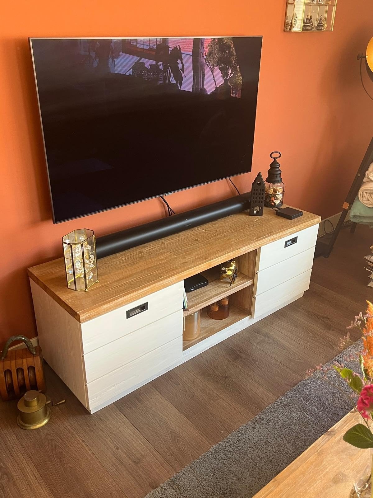 hoekbank, eettafel met 6 stoelen, tv meubel, salontafel, Ophalen