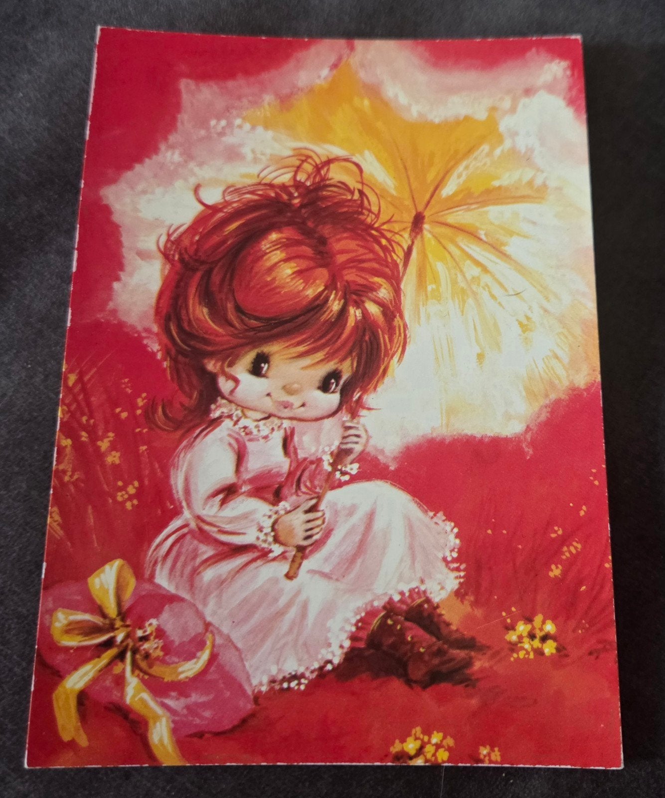Meisje met Parasol - Jaren '70, Verzenden, 1960 tot 1980, Ongelopen, Kinderen