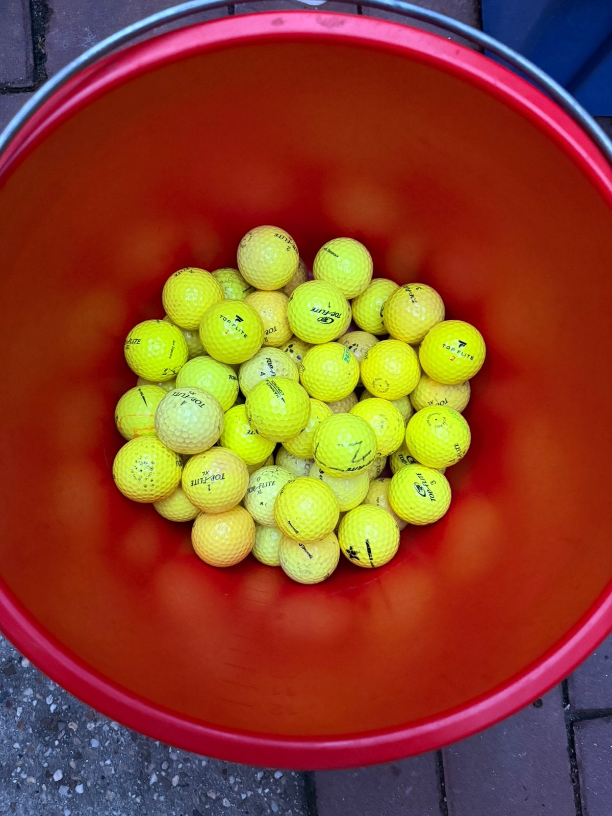 57 gele Top Flite golfballen, Overige merken, Gebruikt, Bal(len), 6603EB
