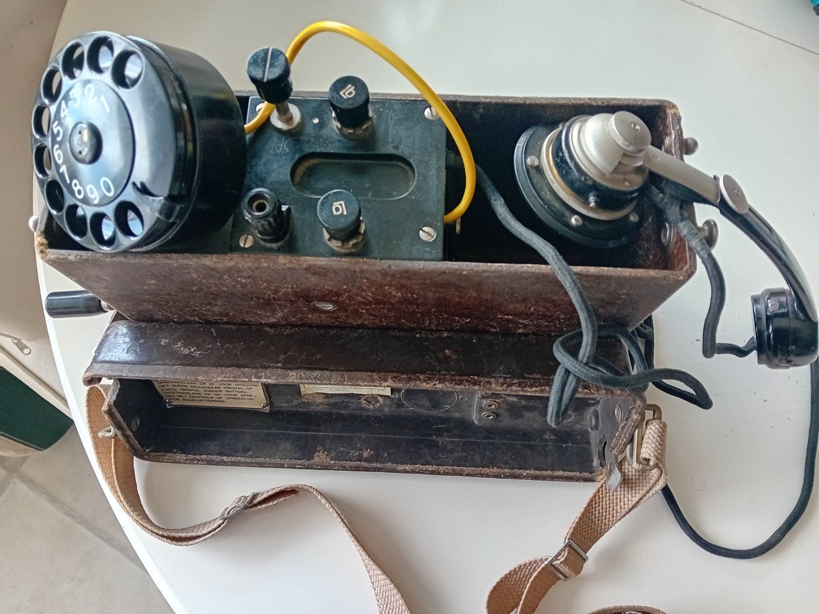 Oude test telefoon Ericsson PTT 1958 - Vintage, Ophalen of Verzenden, Gebruikt, 1 handset