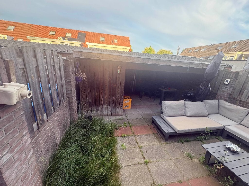 Houten overkapping / veranda 3,96 x 2,96 m met berging, Ophalen, Gebruikt, Overige typen
