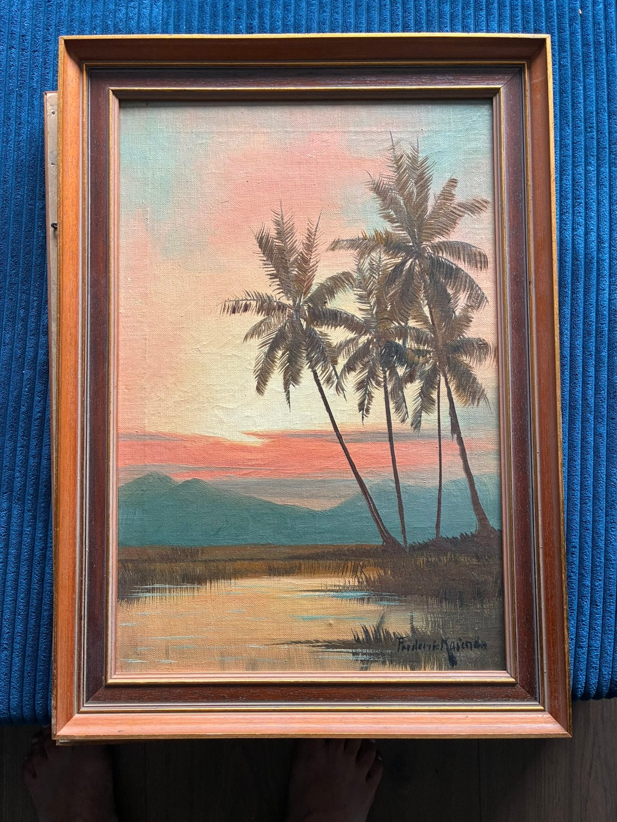 2 Frederik Kasenda schilderijen, Antiek en Kunst, Ophalen, Schilderij, Natuurlijk materiaal, Handgemaakt