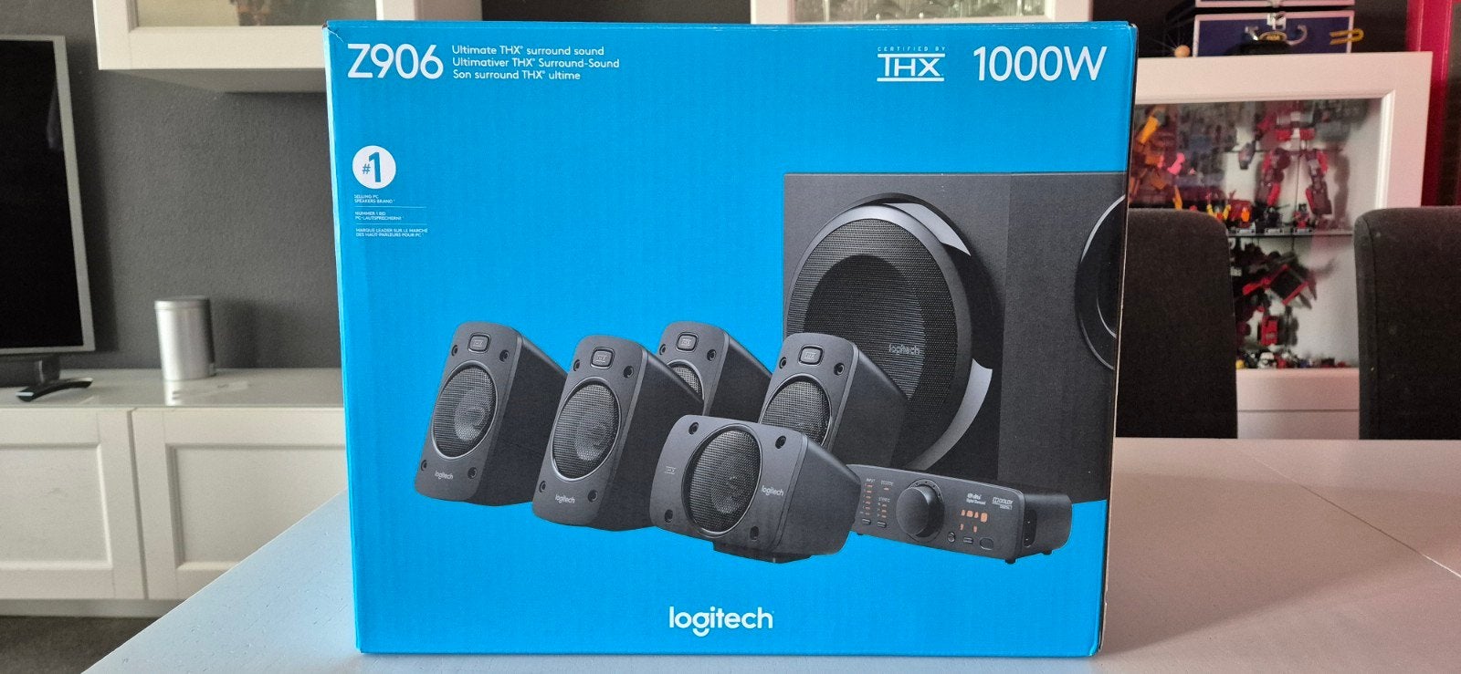 Logitech Z906 5.1 THX Surround Sound Systeem 1000W, Audio, Tv en Foto, Home Cinema-sets, Overige merken, 70 watt of meer, Nieuw
