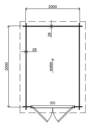 Fonteyn Basicline Tuinhuis Roosmarijn - 200x300cm  Keteldruk, Minder dan 250 cm, 200 tot 400 cm, Verzenden, Blokhut