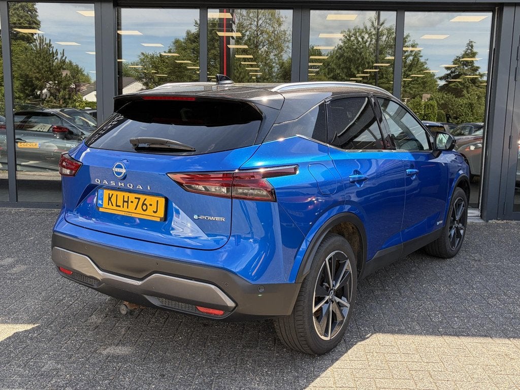 Nissan Qashqai 1.5 e-Power Tekna | Panoramadak | Afneembare, Auto's, Nissan, 1497 cc, Gebruikt, 190 pk, Blauw