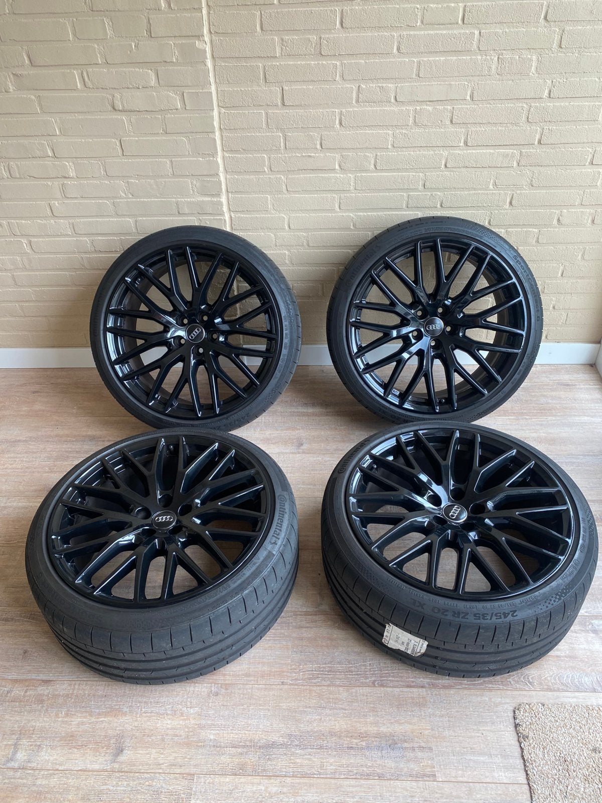 Originele 20 inch lichtmetalen Audi wielset met banden., 245 mm, Banden en Velgen, Ophalen of Verzenden, 20 inch