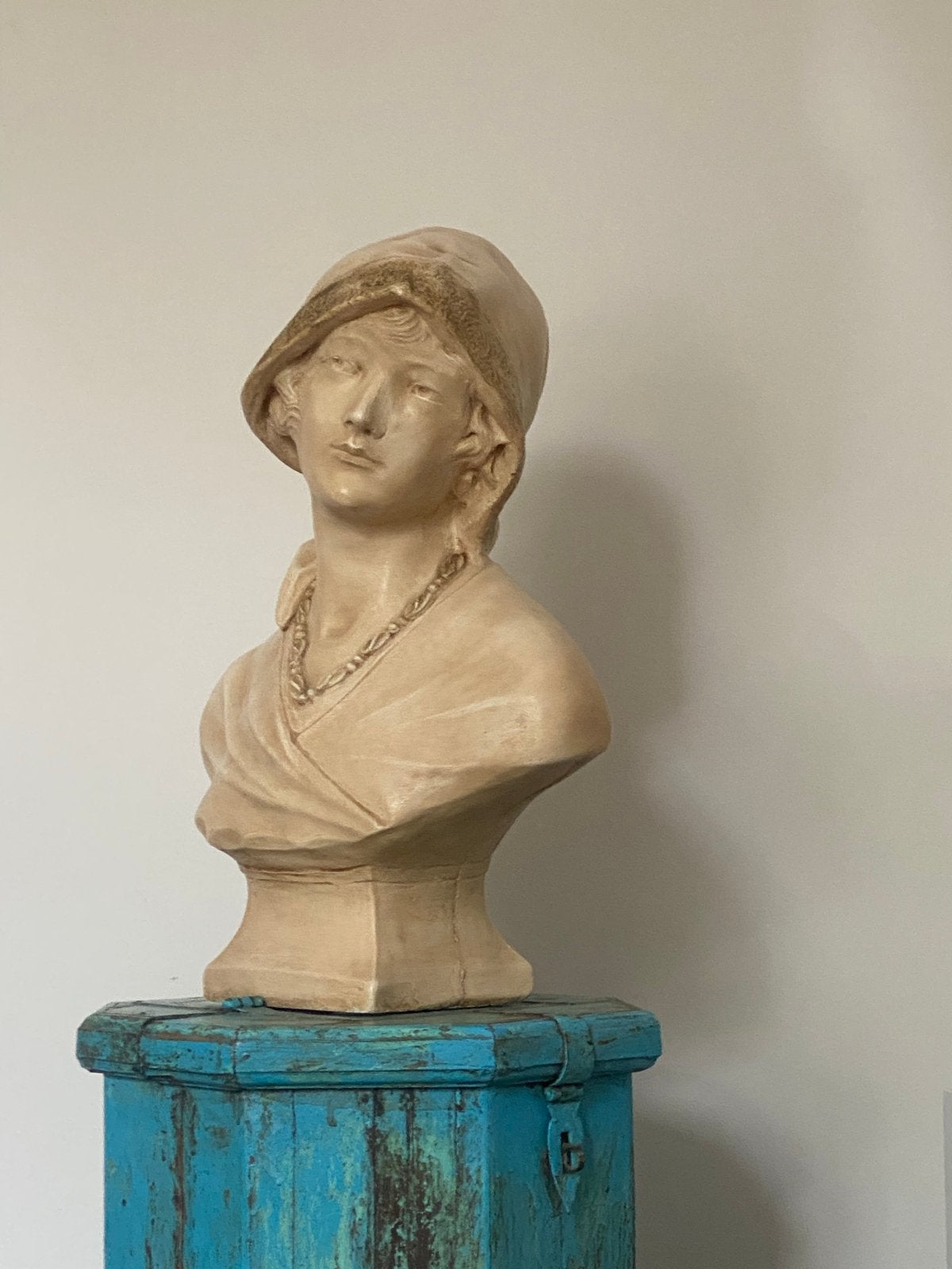 Antieke Buste van Vrouw   - Klassieke Kunst, Ophalen, Gips, Buste, Handgemaakt