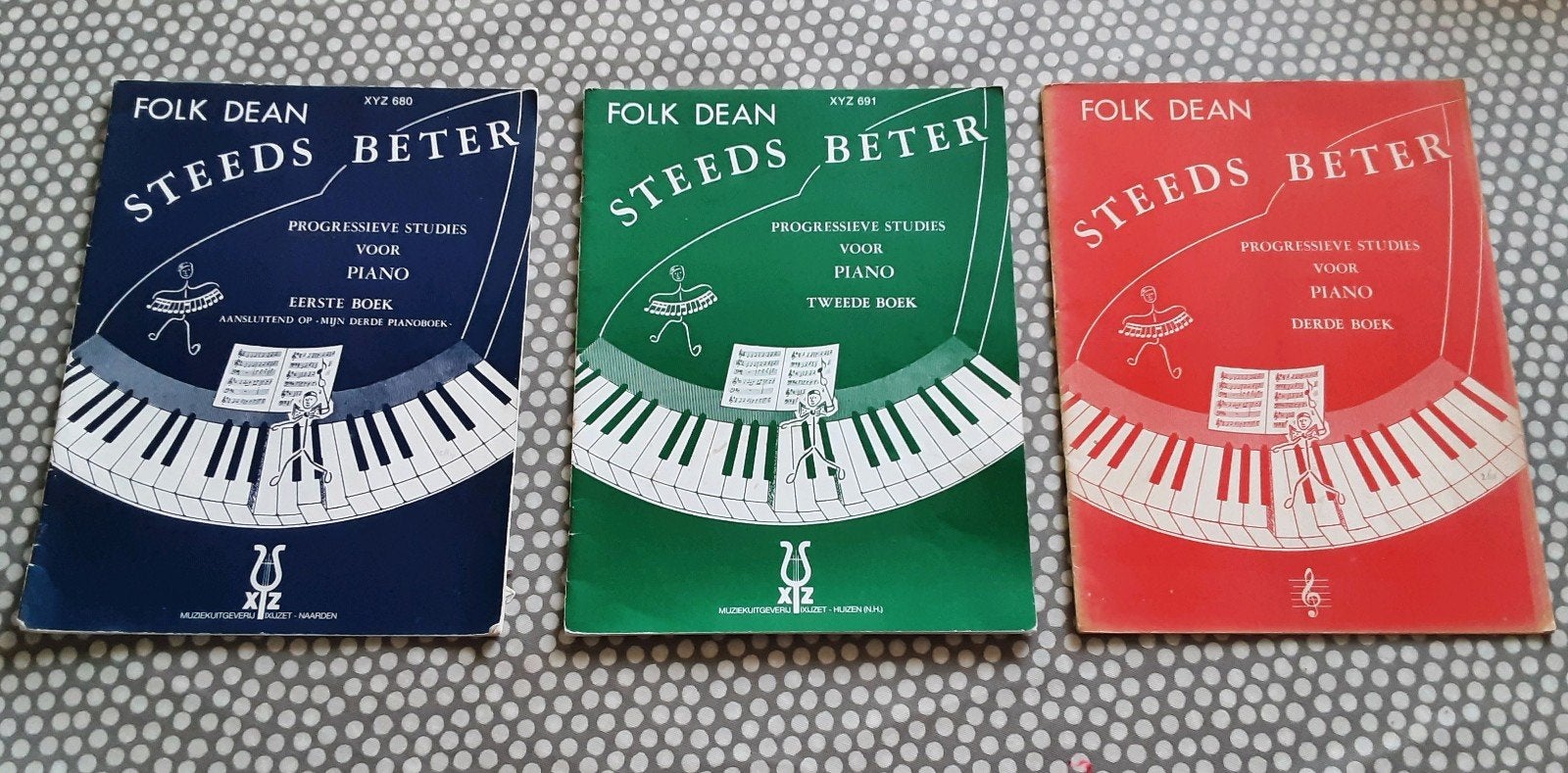 Steeds Beter - Folk Dean - Pianoboeken (Deel 1, 2, 3), Gebruikt, Overige genres, Les of Cursus, Ophalen of Verzenden