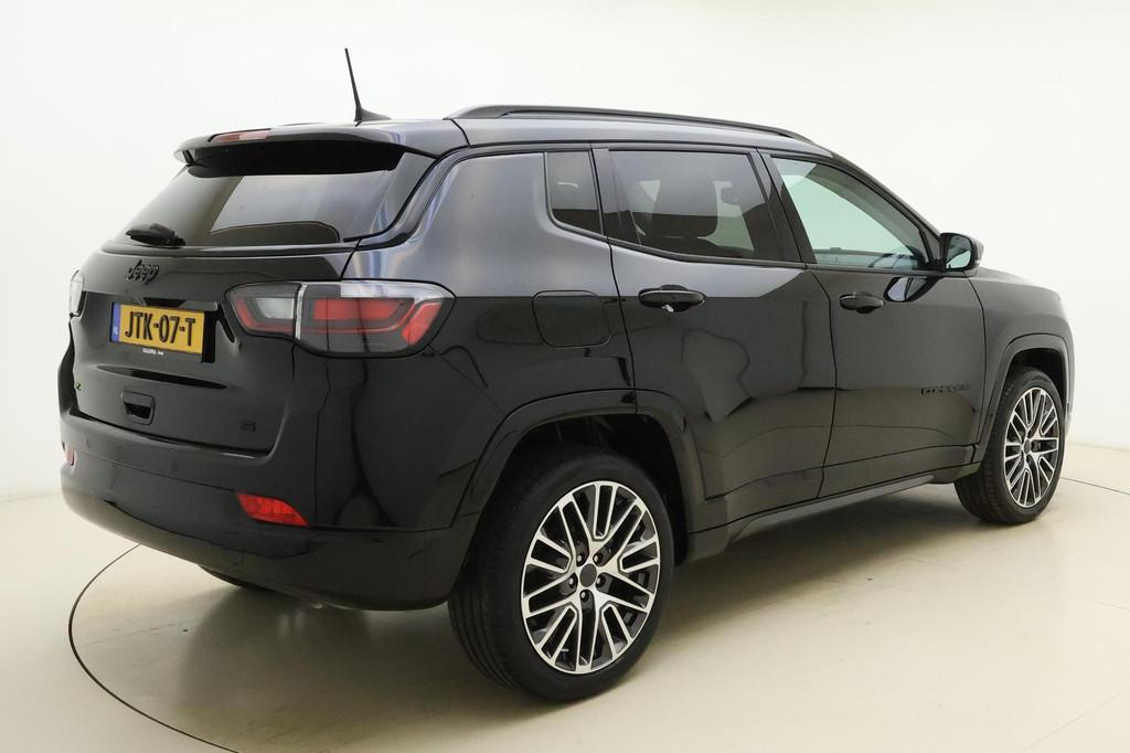 Jeep Compass 1.5T e-Hybrid Summit | Leder | 1450KG Trekgewic, Auto's, Jeep, Gebruikt, 4 cilinders, Zwart, Bedrijf