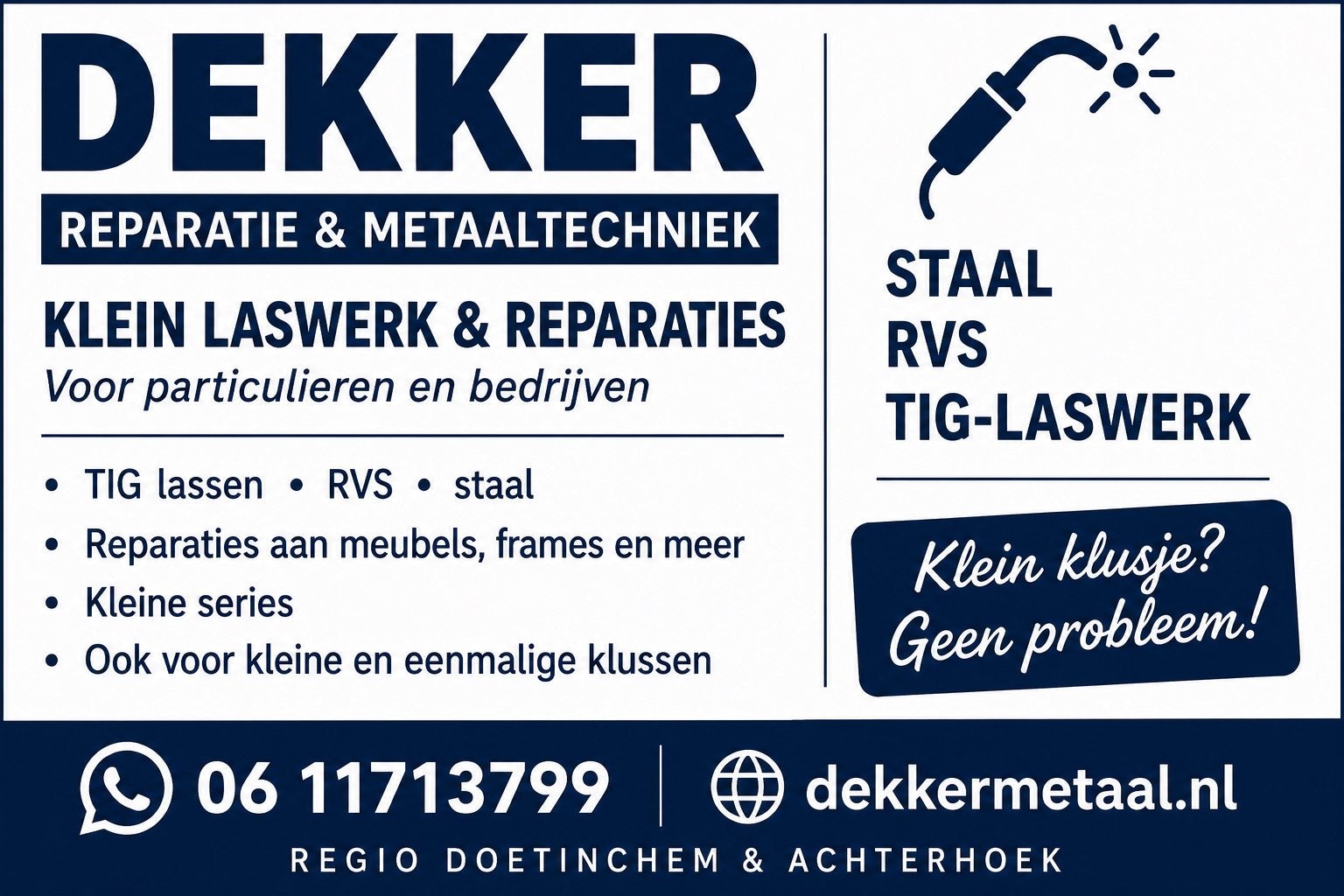 Lassen/Laswerk. TIG-lassen & metaalreparatie| Staal – RVS, Lassen