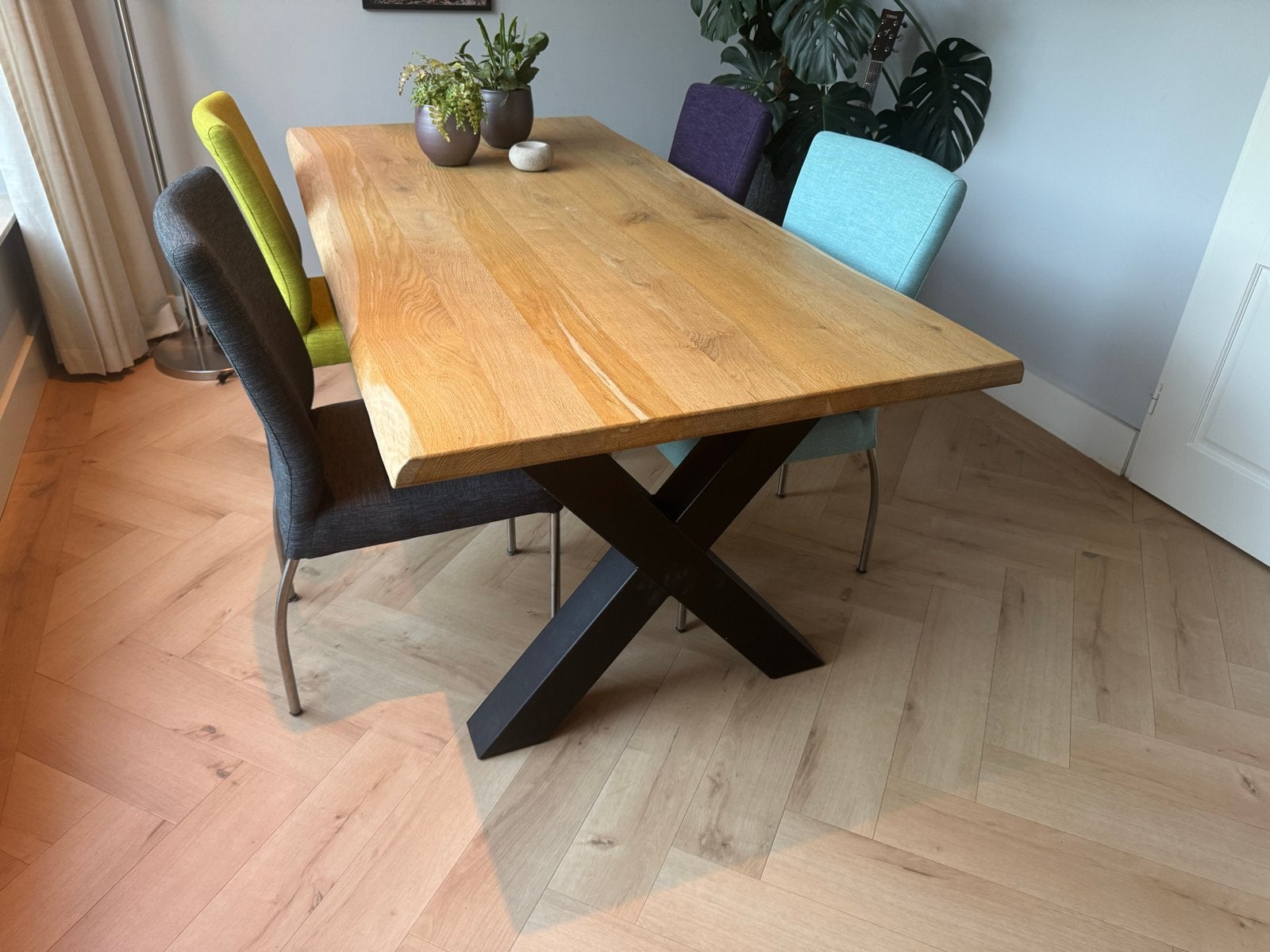 4 eetkamerstoelen in goede staat, Ophalen, Gebruikt, Overige kleuren, Vier
