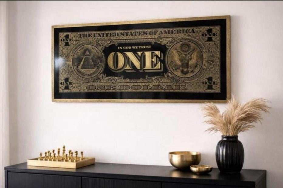 Wanddecoratie Plexiglas Dollar Schilderij, Ophalen of Verzenden, Nieuw