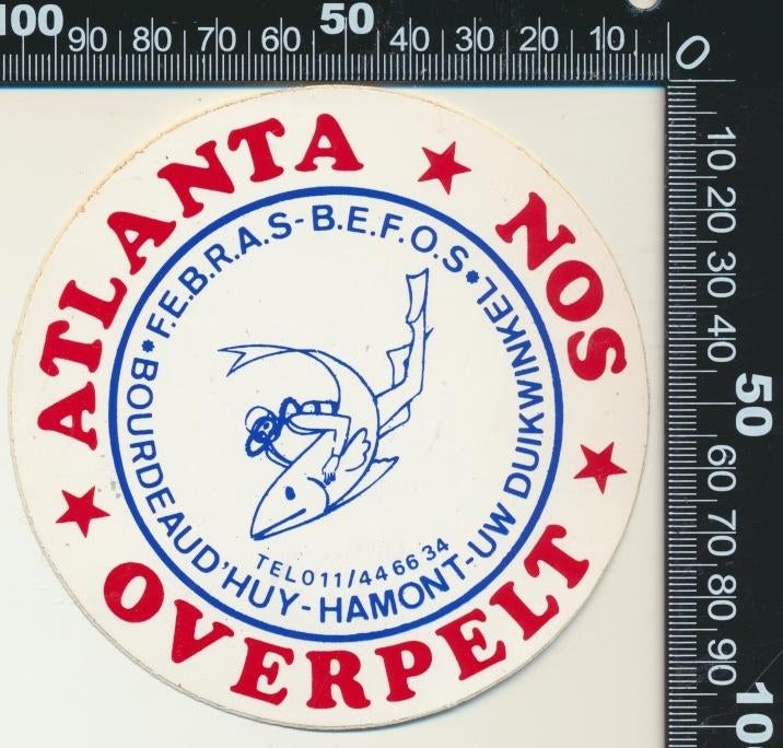 Sticker: Atlanta Nos - Overpelt, Ophalen of Verzenden, Zo goed als nieuw, Bedrijf of Vereniging